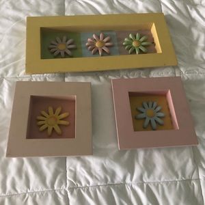 Pastel Floral Wall Decor (Three Pieces)